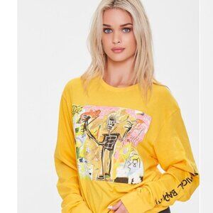 Forever 21 x Jean-Michel Basquiat Long-Sleeve T-Shirt – Yellow – S/M